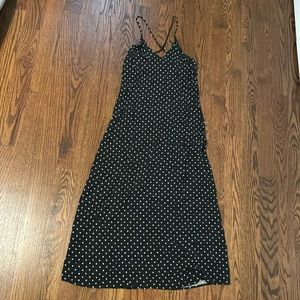 Women's Blue Polka Dot Long Sundress